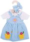 BIGJIGS TOYS atiky modr pruhovan obleek pro panenku set s ramnkem