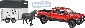 BRUDER 02501 (2501) Set auto ternn dp RAM s pepravnkem a konm model 1:16