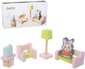 CUBIKA DEVO Obvac pokoj nbytek pro panenky s figurkou a magnetickmi obleky