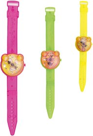 Hodinky dtsk barevn 19cm vesel s obliejem rzn druhy plast