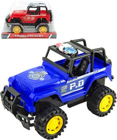 Auto ternn off-road policie 22cm velk kola na setrvank 2 barvy plast