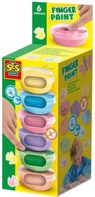 SES CREATIVE Barvy pastelov prstov baby set 6x 45ml v kelmku