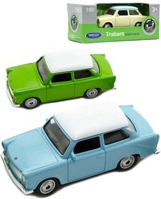 WELLY Auto retro model Trabant 7cm voln chod 1:60 kov 3 barvy