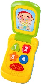 Baby mobil 14cm barevn vyklpc telefon pro miminko na baterie Svtlo Zvuk