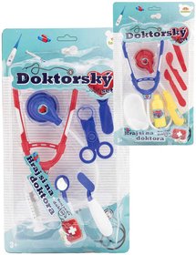 Doktorsk souprava dtsk lkask poteby set 6ks na kart plast 2 druhy