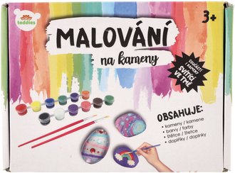 Malovn na kameny kreativn sada zdoben kamen svt ve tm v krabici