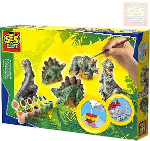 SES CREATIVE Sdrov dinosaui kreativn set k odlvn z gumov formy