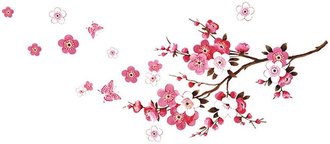 Samolepka na ze Sakura teov kvt samolepic nstnn dekorace