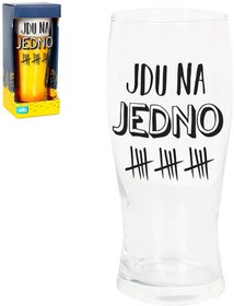 ALBI Sklenice Jdu na jedno humorn sklenn pllitr na pivo