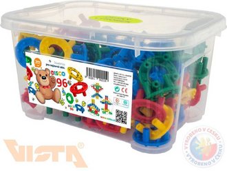 SEVA Stavebnice plastov krouky DISCO set 96 dlk v boxu pro nejmen