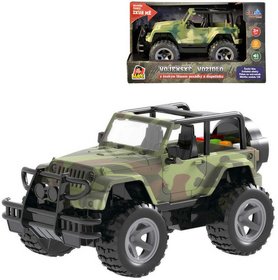 Auto Jeep vojensk army vozidlo na setrvank 23cm na baterie Zvuk CZ plast