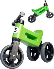 Odredlo Funny Wheels Rider Sport 2v1 dtsk odstrkovadlo Zelen plast