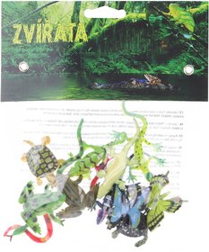 Zvata z pralesa 4cm plastov figurky zvtka divok set 12ks v sku