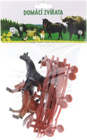 Konci 10cm set 4ks s ohradou mal farm v sku plast
