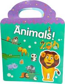 Samolepky zvtka v ZOO Kniha pln samolepek AJ