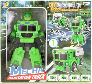 Transrobot skldac zelen auto popeli montn set s nstrojem 2v1