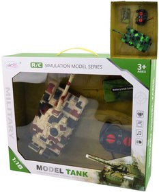 RC Tank na vyslaku 27MHz na baterie 1:18 USB Svtlo Zvuk 2 barvy