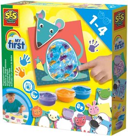 SES CREATIVE Prstov barvy baby kreativn set dobarvovn zvtek