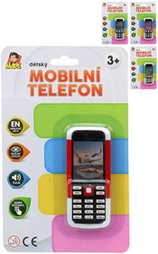 Telefon dtsk 11cm tlatkov mobil na baterie 4 barvy AJ Zvuk na kart