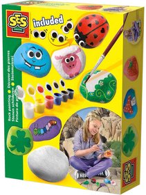 SES CREATIVE Malovn na kamnky kreativn set pro dvky v krabici