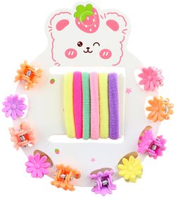 Vlasov dtsk doplky set barevn gumiky + skipeky kytiky