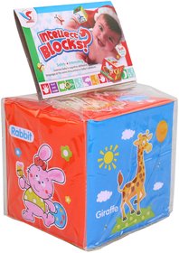 Kostka baby obrázková se zvířátky soft měkká plastová pro miminko