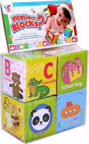 Baby kostky soft mkk naun s obrzky do vody AJ set 4ks pro miminko