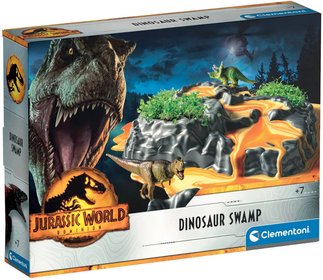 CLEMENTONI Jurský svět 3 Dinosauři v bažině kreativní set vědecké experimenty