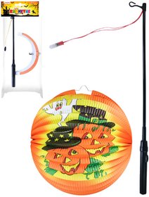 Lampion Halloween koule vesel dn paprov set s hlkou na baterie Svtlo