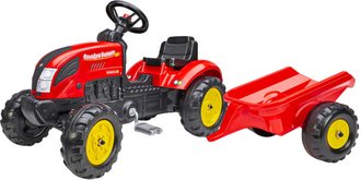 FALK Set baby traktor Country Farmer lapac erven voztko s valnkem