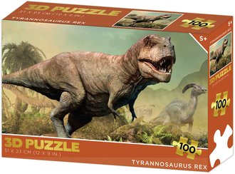 PUZZLE 3D Tyrannosaurus Rex 31x23cm 100 dlk dino skldaka v krabici