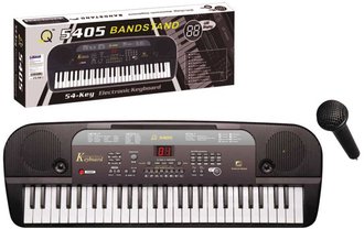 Pianko elektronick 54 klves keyboard dtsk set s mikrofonem na baterie