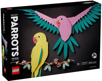 LEGO ART Kolekce zvířat Papoušci ara 31211 STAVEBNICE
