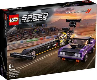 LEGO SPEED CHAMPIONS Mopar Dodge Dragster + Challenger 76904 STAVEBNICE