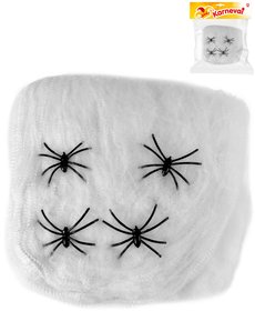 KARNEVAL Dekorace set pavuina se 4 pavouky Halloween