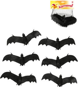 Netopr ern 13cm zvtko set 6ks Halloween dekorace