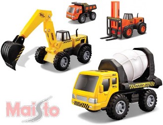 MAISTO Auto stavebn  1:32-44 plast 4 druhy 2 barvy