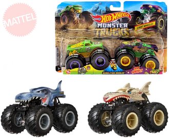 MATTEL HOT WHEELS Auto Monster Trucks set 2ks velk kola demolin duo