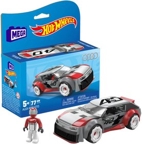 MEGA CONSTRUX Audi RS6 zvok Hot Wheels 77 dlk s figurkou STAVEBNICE