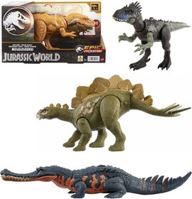 MATTEL Jursk svt: Nadvlda dinosaurus s divokm evem na baterie 6 druh Zvuk