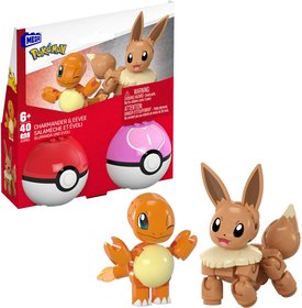 Pokmon Megablok set 2x Pokball Eevee + Charmender stavebnice 40 dlk