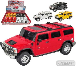KINSMART Auto model 1:40 HUMMER H2 SUV kov PB 12cm 4 barvy