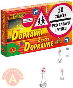 ALEXANDER Dopravn znaky 5cm set 50ks se stojnky karton/plast