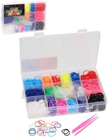 UDLEJ SI NRAMEK Gumiky LOOM BANDS 1440ks set s doplky mix barev