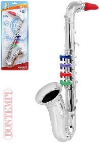 BONTEMPI Saxofon dtsk stbrn 4 klapky plast *HUDEBN NSTROJE*