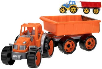 Traktor barevn set se sklpcm pvsem 54cm 2 barvy plast v sce