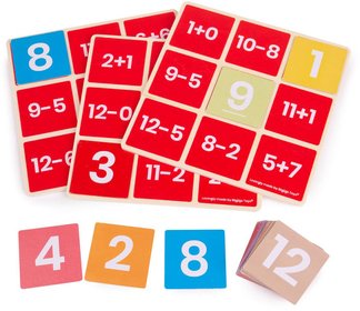 BIGJIGS TOYS DEVO Hra matematick bingo stn a odtn