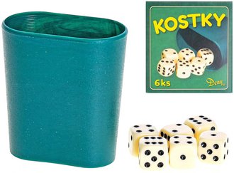 Hra Kostky hrac set 6ks s kelmkem plast v krabici
