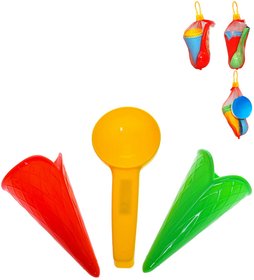 Pskov set zmrzlina 2 kornouty s nabrakou formiky 4 barvy plast