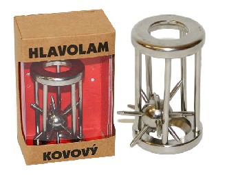 Hra hlavolam Jeek v kleci kovov v krabice
